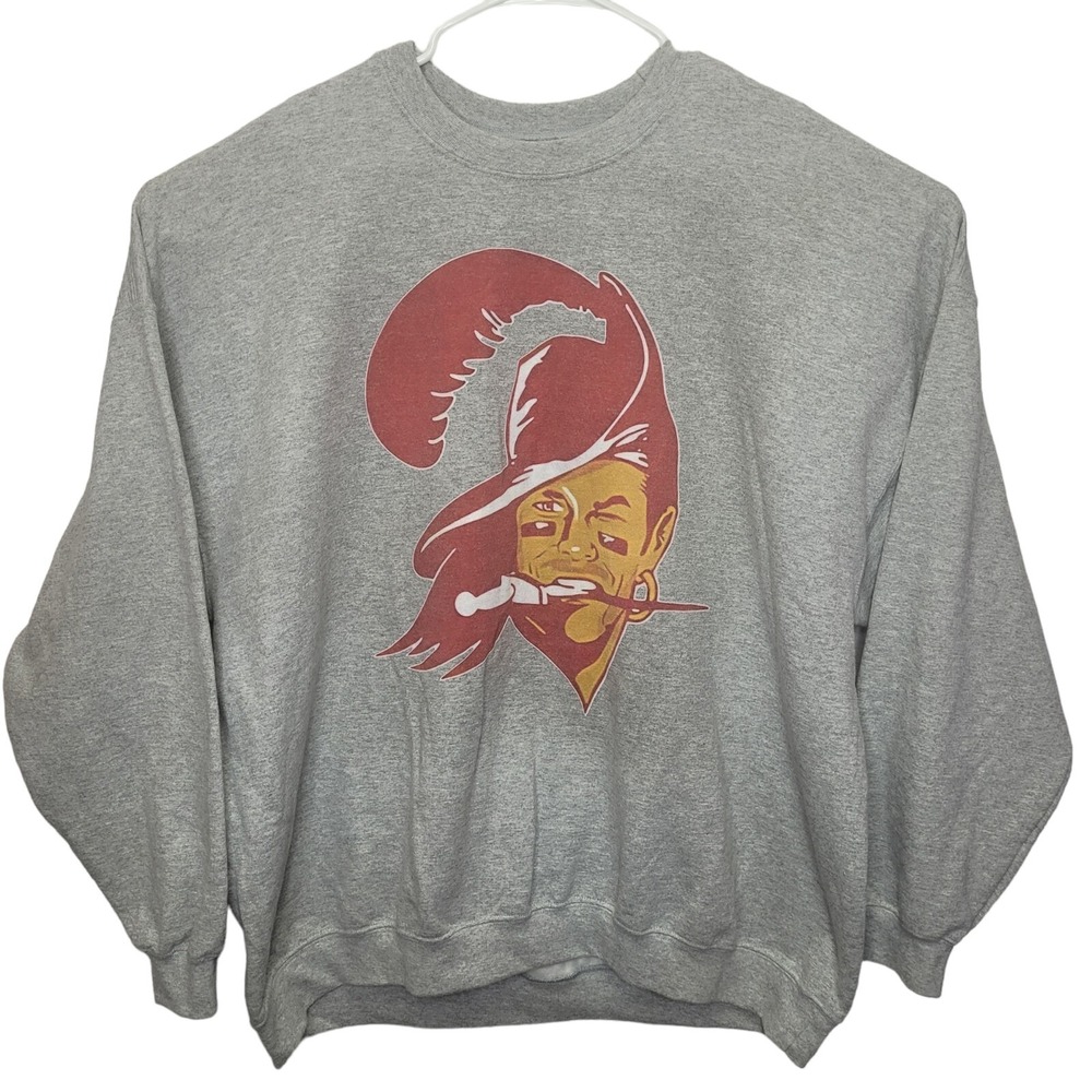 Tampa Bay‎ Buccaneers 3XL Crew Neck NFL Sweatshirt Gray Gildan Heavy Blend Soft